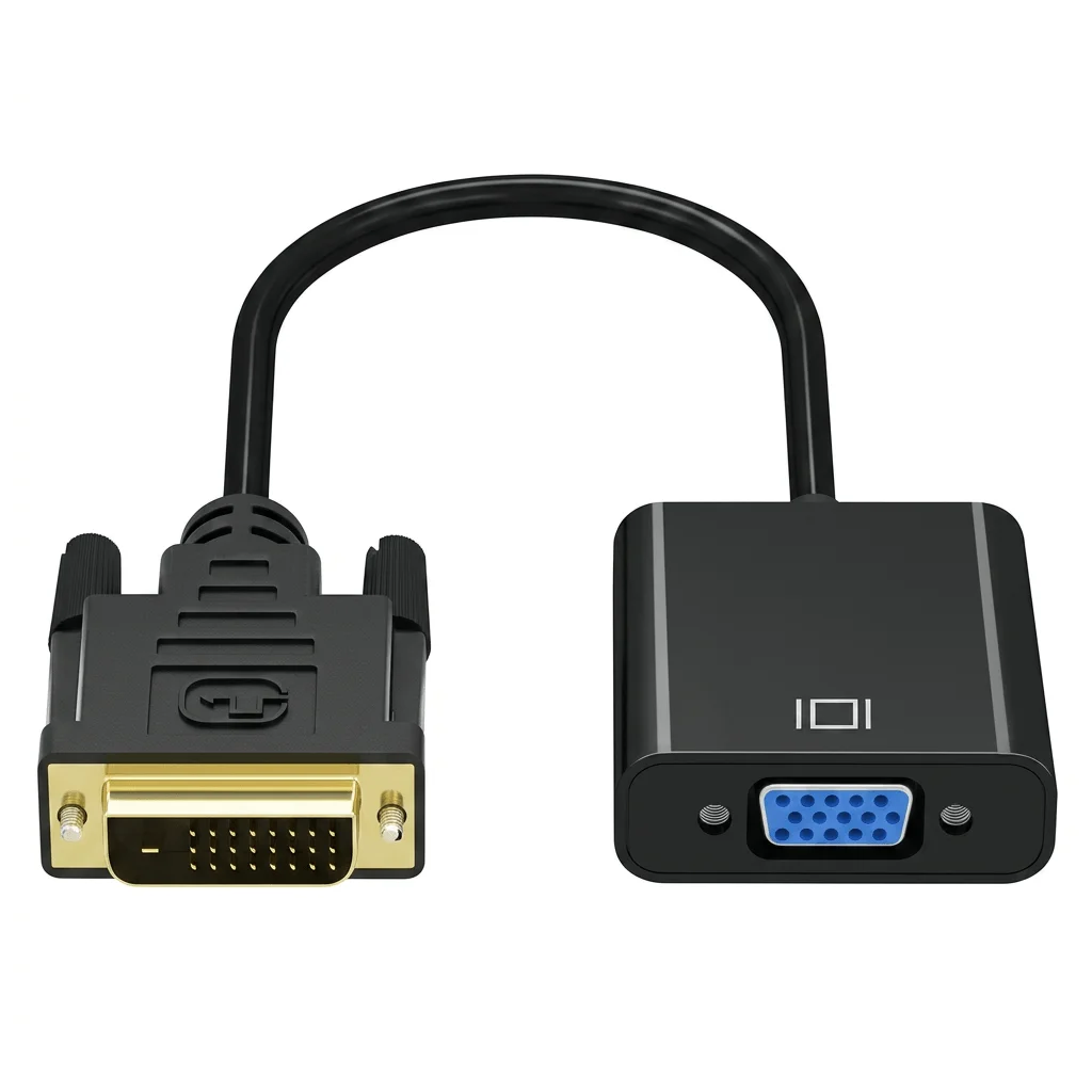 Adaptador DVI a VGA convertidor de video para PC y monitor