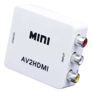 Convertidor RCA AV a HDMI conectado a TV