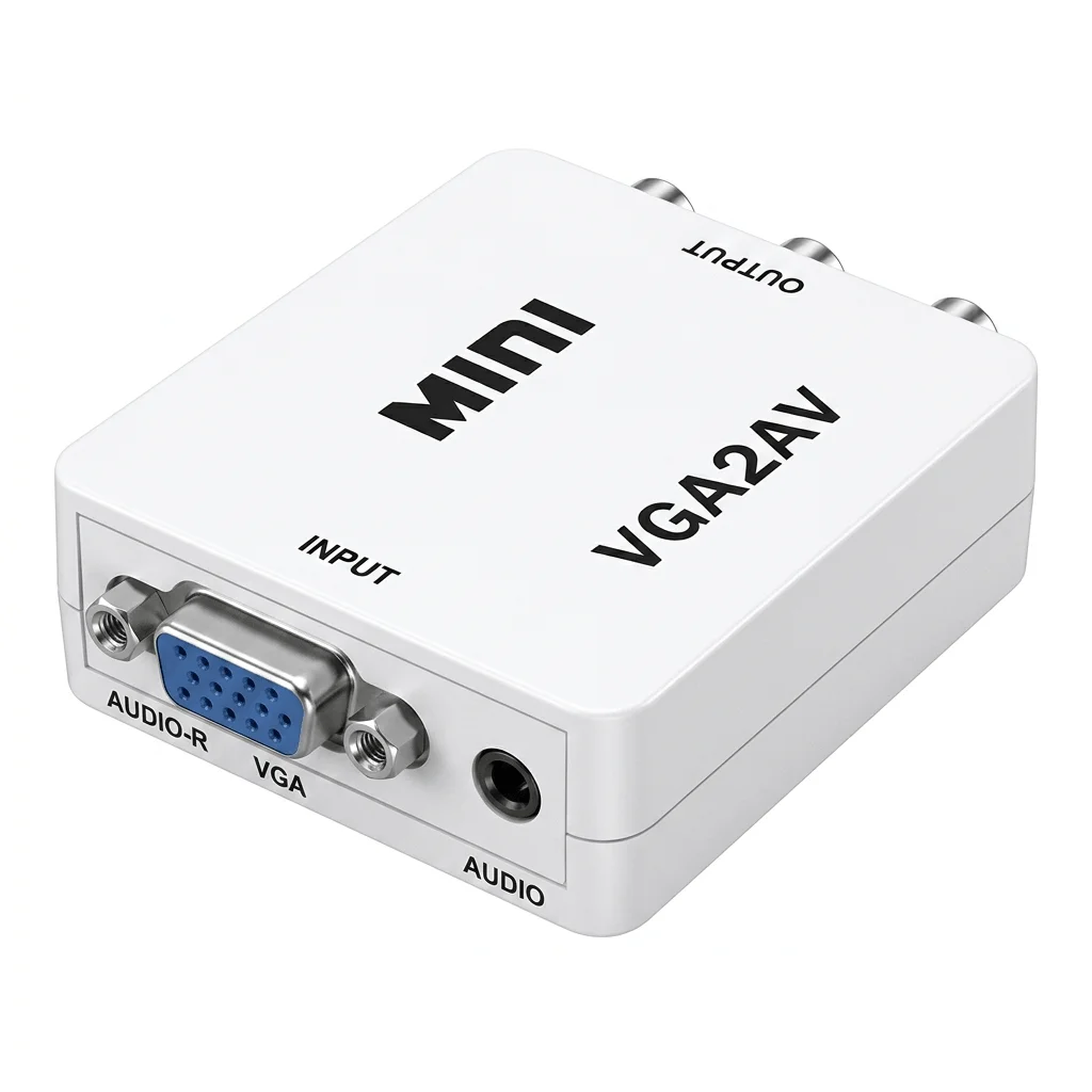 Conectores VGA y RCA del adaptador convertidor