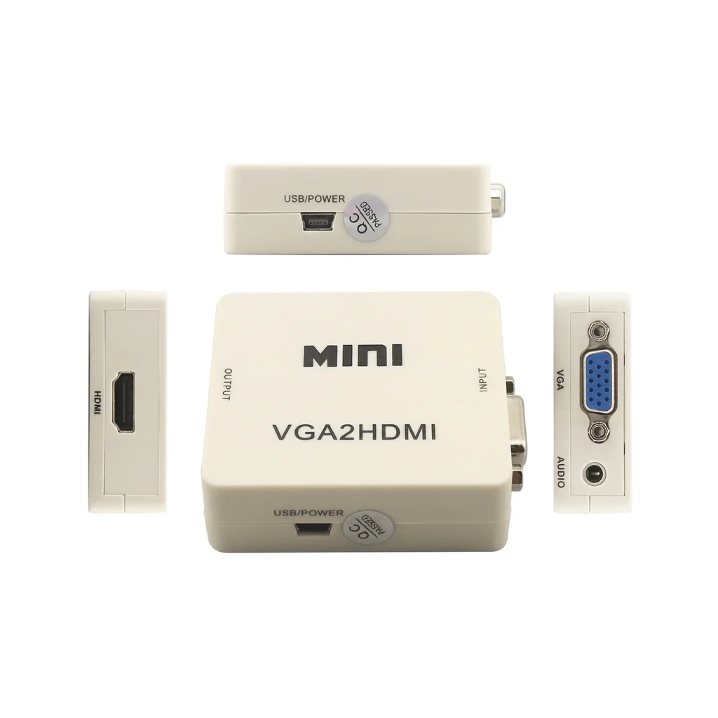 Convertidor VGA a HDMI conectado a TV