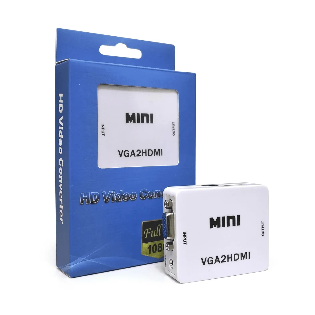 Convertidor VGA a HDMI conectado a TV