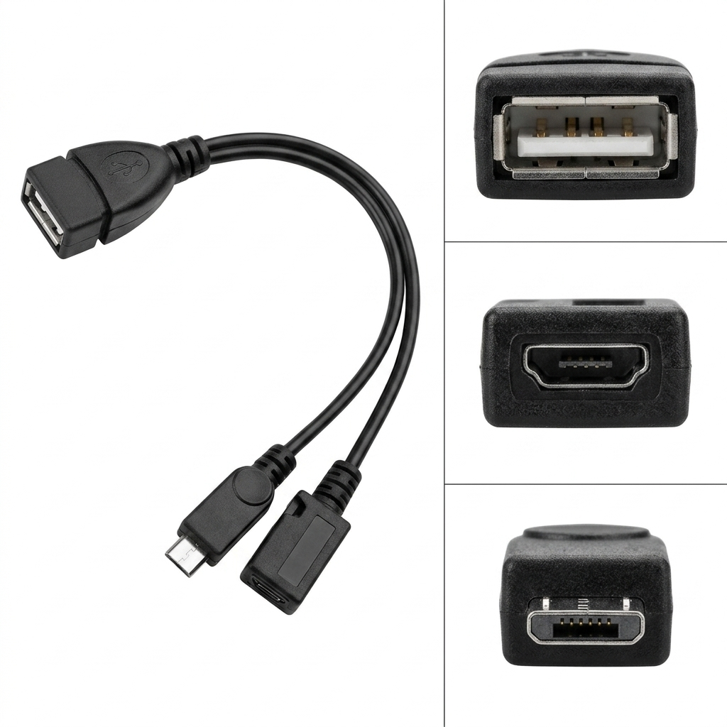 Cable OTG Y conectado a Fire TV Stick