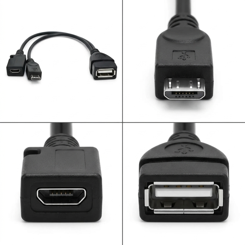 Cable OTG Y usando memoria USB en Fire TV