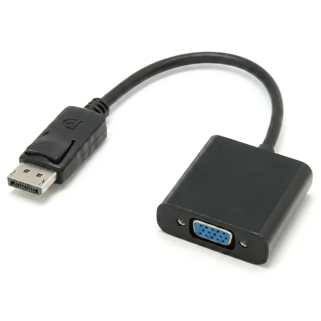 Detalle conector DisplayPort macho