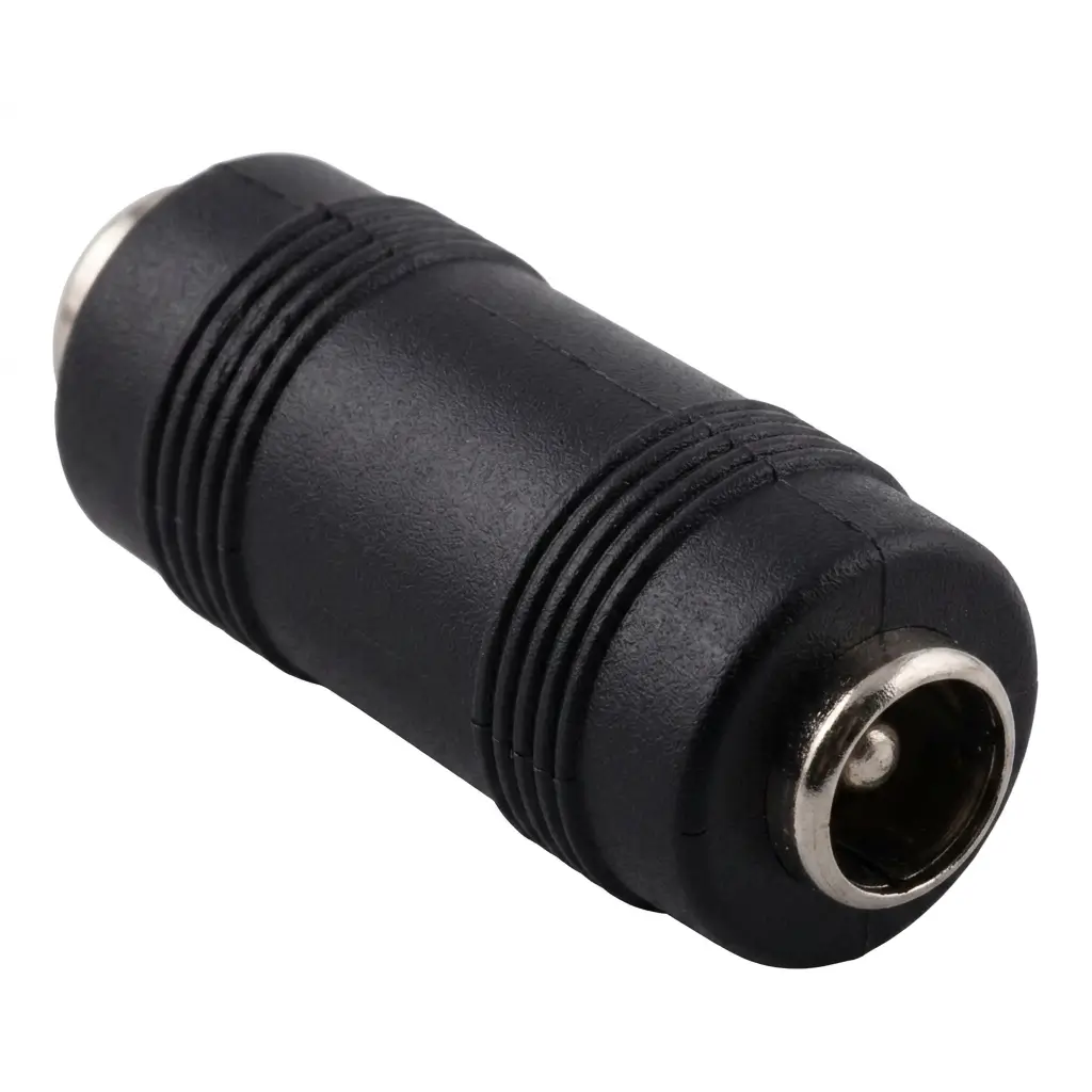 Adaptador DC hembra hembra 5.5x2.1mm negro