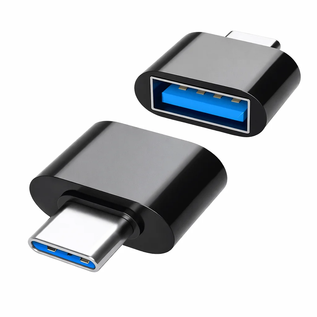 Adaptador OTG USB-C aluminio compacto