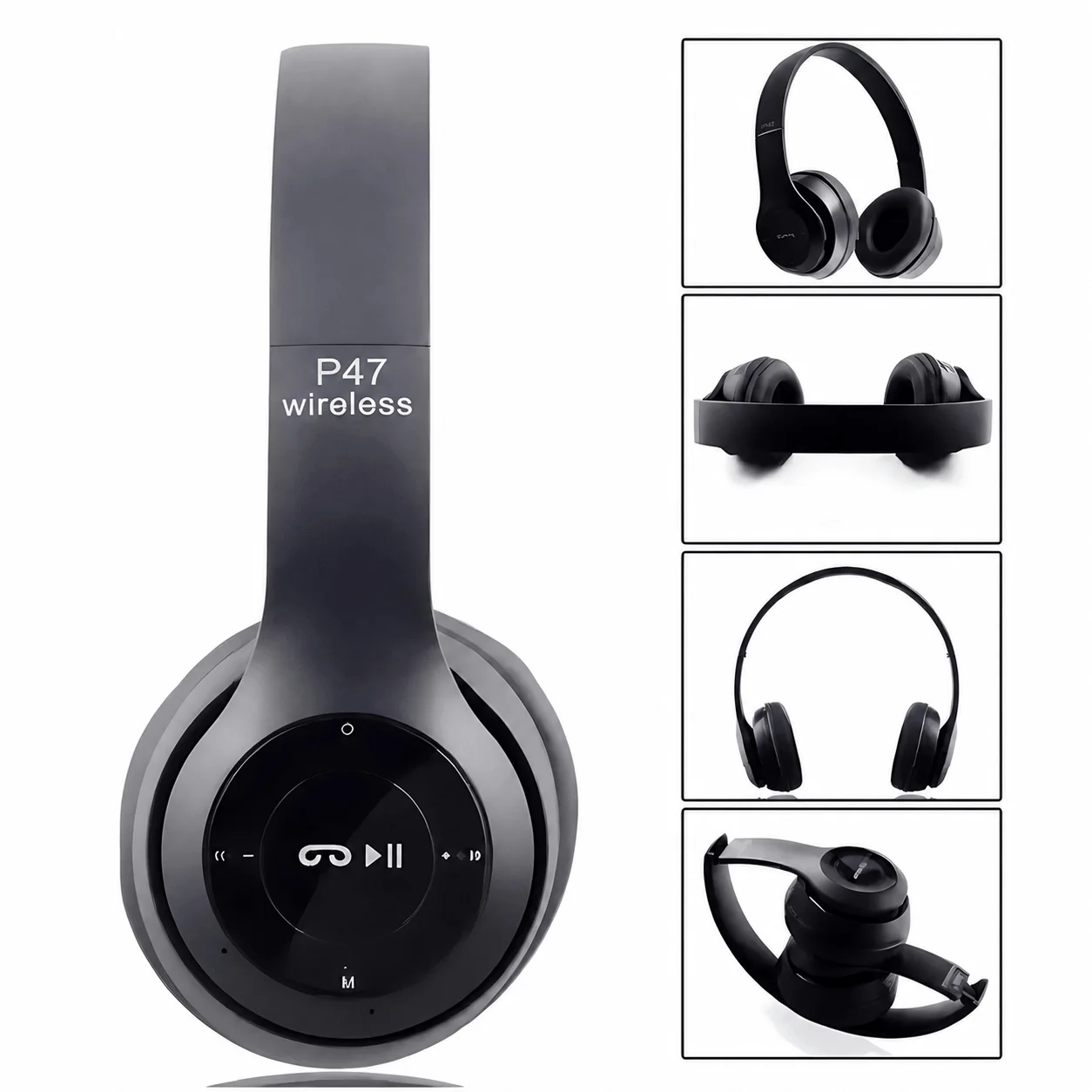 Audífonos inalámbricos P47 Bluetooth con radio FM y Micro SD