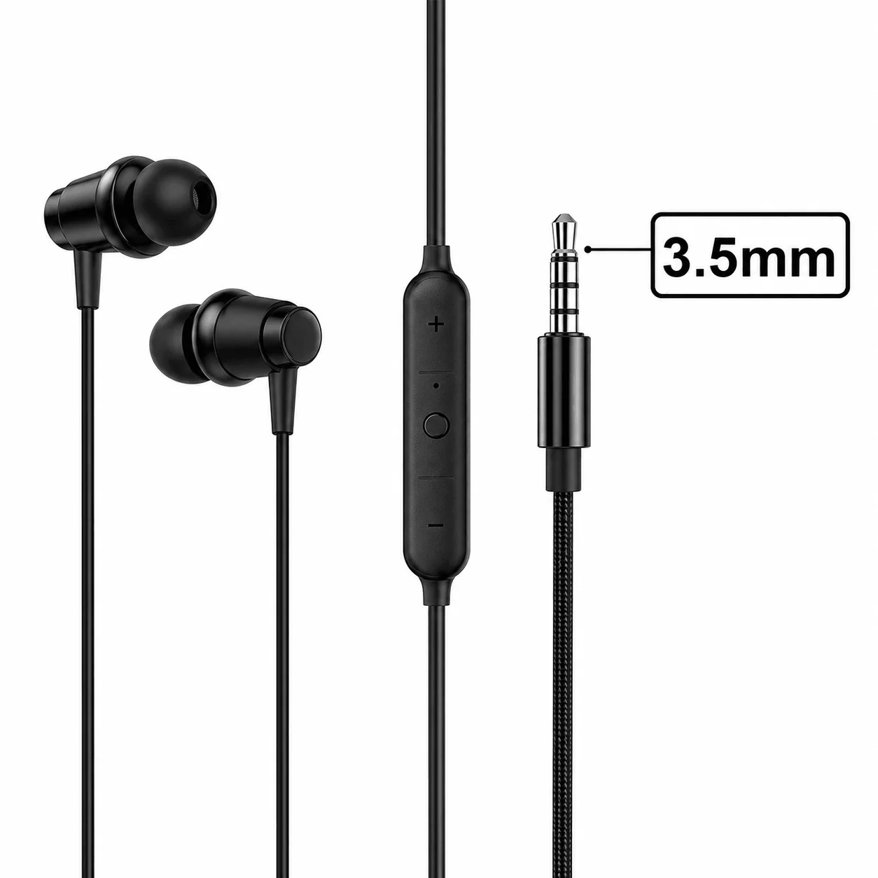 Auriculares stereo cable con botón multifunción
