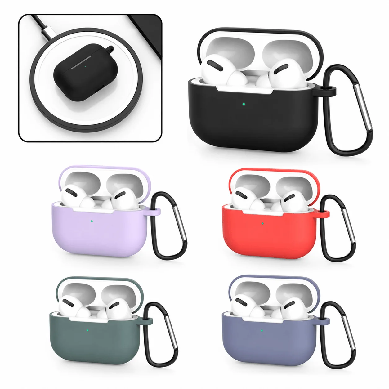 Protector caja carga AirPods 4 compatible carga inalámbrica
