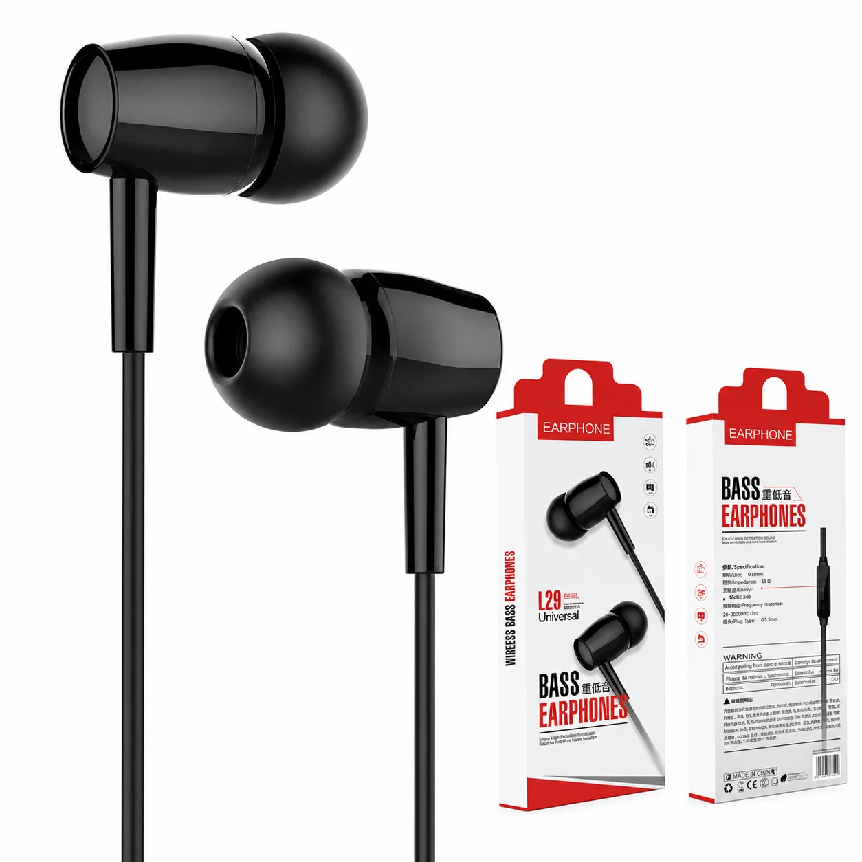 Audífonos manos libres L29 con micrófono integrado jack 3.5mm