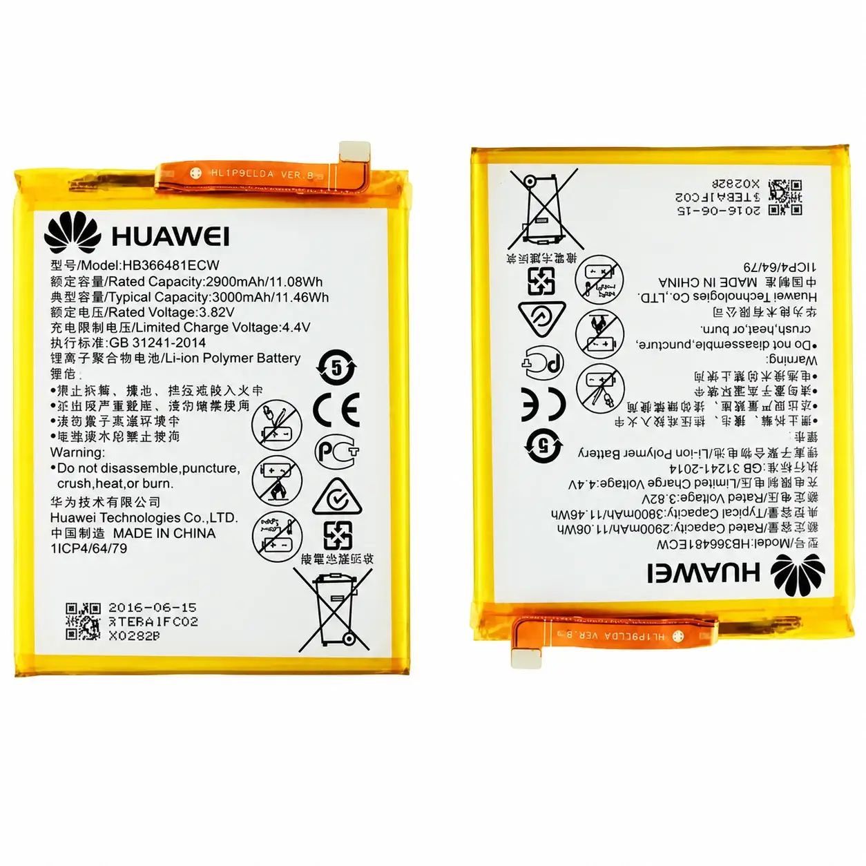 Repuesto de batería interna para Huawei P9 Lite